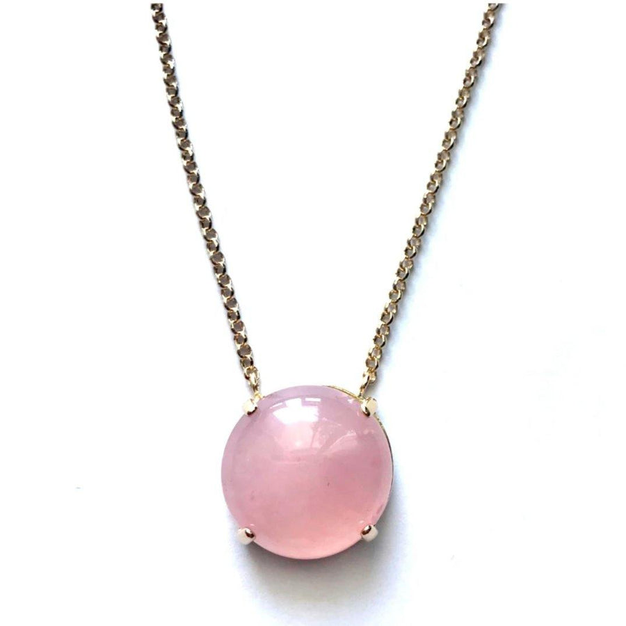 Luna Necklace - Rose Quartz - Anny Stern Jewelry