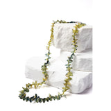 Jardin des Saphirs — Hand-Carved Sapphire Leaf Necklace