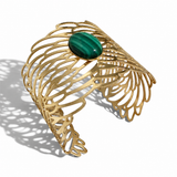 Golden Symphony Cuff - Malachite