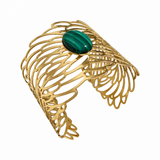 Golden Symphony Cuff - Malachite