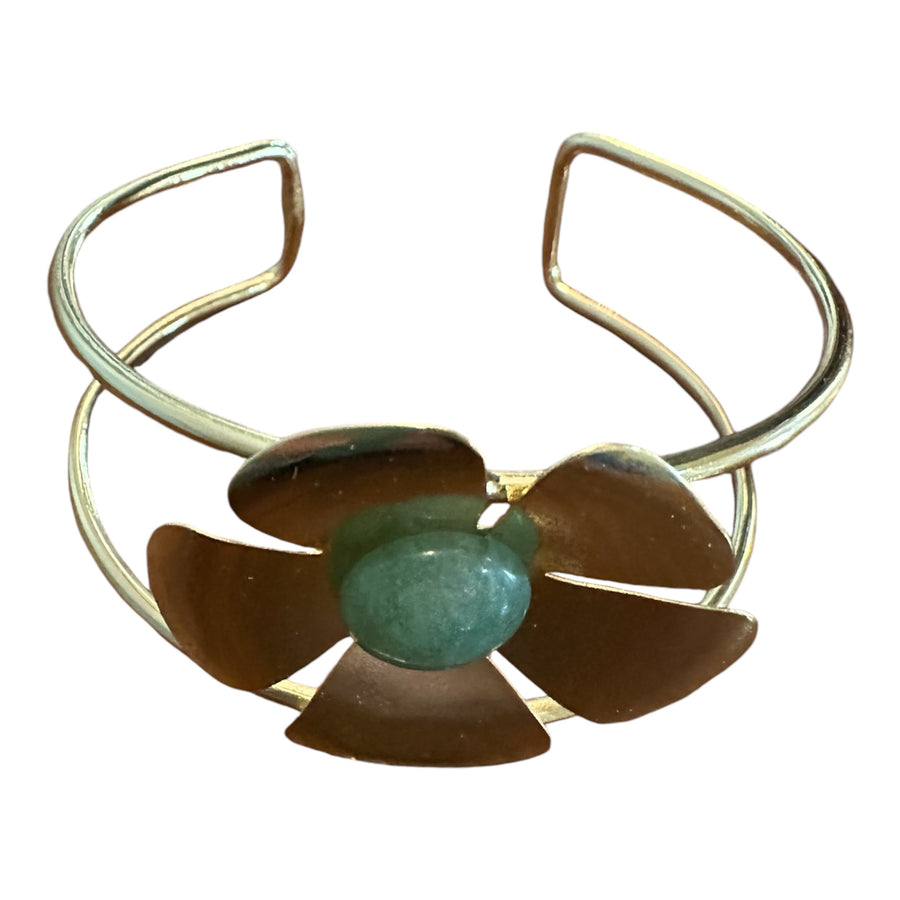 Perennial Flower Cuff - Green Aventurine