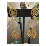 Double Soleil Earring - Mother of Pearl