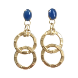 Linked Earrings - Blue Onyx