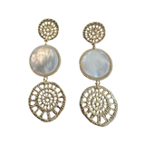Double Soleil Earring - Mother of Pearl