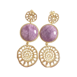 Double Soleil Earring - Rose D'France
