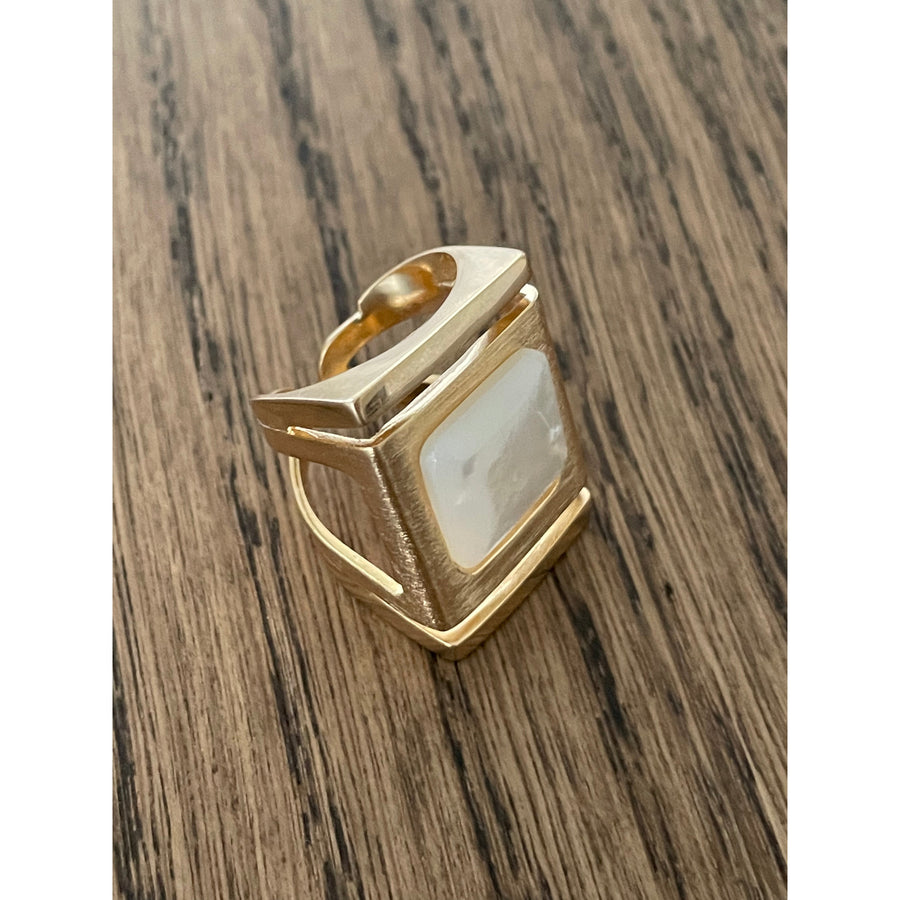 Architectural Ring - Mother of Pearl