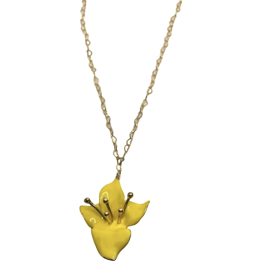 Bougainvillea Necklace - Yellow - Anny Stern Jewelry