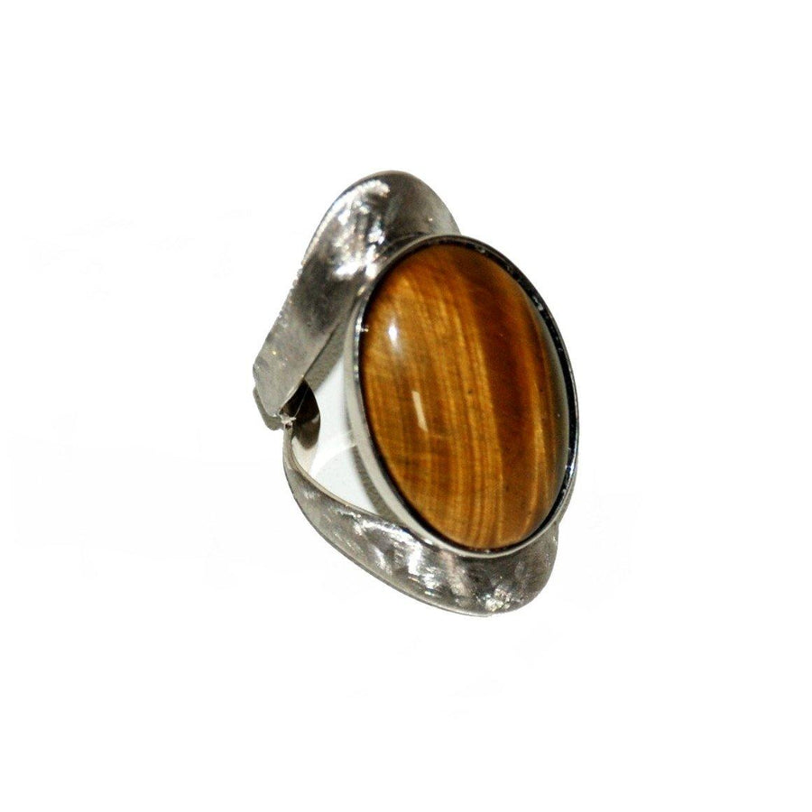 Allure Ring - Sterling Silver & Tiger Eye - Anny Stern Jewelry