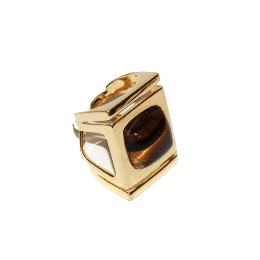 Architectural Ring - Tiger Eye - Anny Stern Jewelry