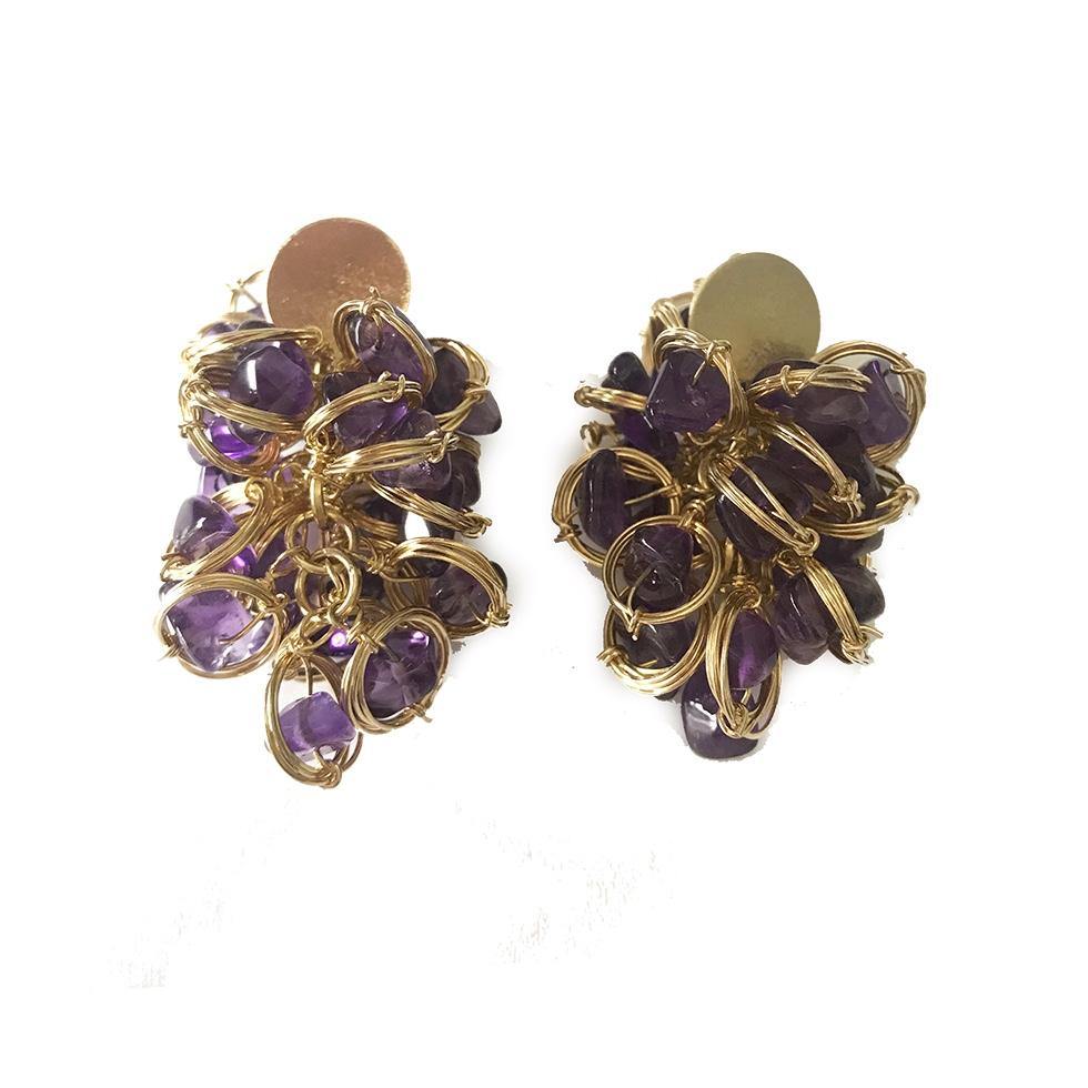 Constellation Earrings - Amethyst - Anny Stern Jewelry