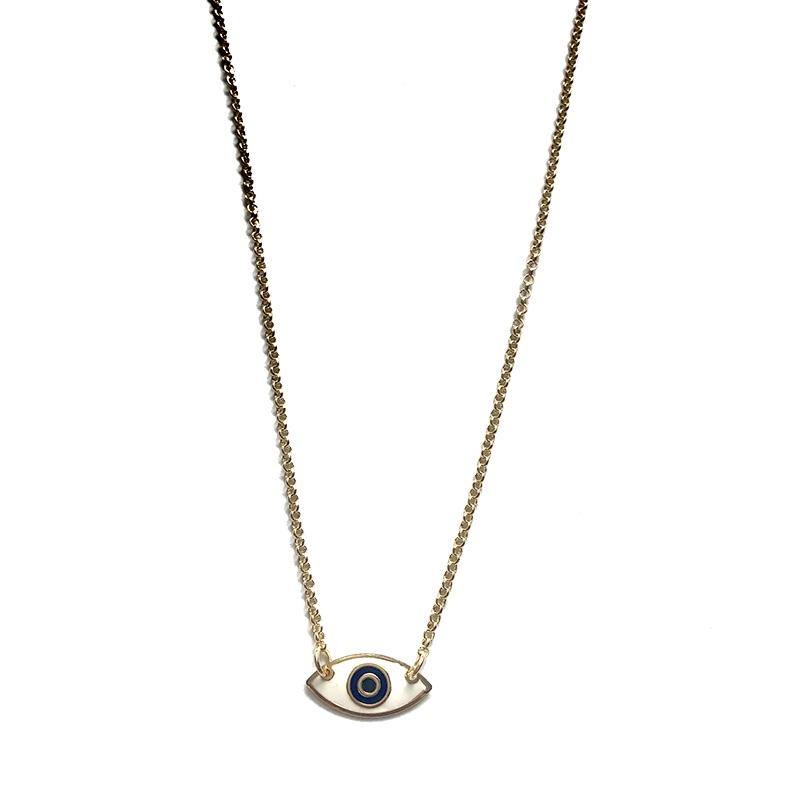 White Eye Necklace - Anny Stern Jewelry